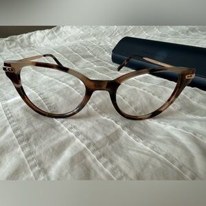 Warby Parker Fara Tortoise Cat Eye Glasses M 48-20-140